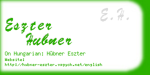 eszter hubner business card