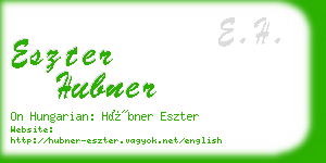 eszter hubner business card